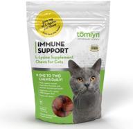 tomlyn fish-flavored l-lysine chews, daily 🐟 immune support supplement for cats and kittens, 30ct logo