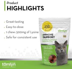 img 1 attached to Tomlyn Fish-Flavored L-Lysine Chews, Daily 🐟 Immune Support Supplement for Cats and Kittens, 30ct