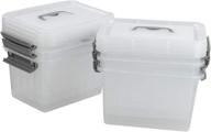 📦 joyeen clear plastic bins with lids, 6 liter storage boxes set of 6 - organize with ease! logo