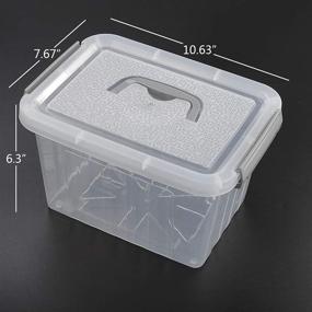 img 3 attached to 📦 Joyeen Clear Plastic Bins with Lids, 6 Liter Storage Boxes Set of 6 - Organize with Ease!