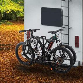 img 3 attached to 🚲 RV Hitch Mounted E Bike Rack Carrier for RV, Camper, Motorhome, Trailer, Toad - HYPERAX Volt, Suitable for 2 inch Class 3 or Higher Hitch, Accommodates Up to 2x70lbs EBike MTB Gravel Road Bike, Compatible with Up to 5-inch Fat Tires