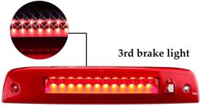 img 1 attached to 🚨 Sanzitop LED 3rd Brake Lights Cargo Lamp for Ford Expedition/Lincoln Navigator (2003-2016) - Chrome Housing Red Lens