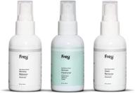 frey wrinkle release, stain & fabric freshener spray - travel essentials kit (3 pack) with cedarwood bold fragrance logo