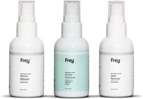 img 4 attached to FREY Wrinkle Release, Stain & Fabric Freshener Spray - Travel Essentials Kit (3 Pack) with Cedarwood Bold Fragrance