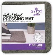 🧵 gypsy quilter wool pressing mat - usa made, 4x4x0.5 inches, felted for optimal pressing logo