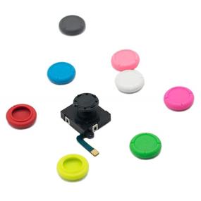 img 1 attached to 🎮 Enhance Gaming Control with BRHE Replacement Thumb Grip Caps for Nintendo Switch: Silicone Rubber Cover Set in White