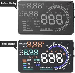 img 3 attached to 🚗 Dagood Multi Color 5.5" Car HUD Display: Advanced Head-up Display for Car with OBDII/EUOBD Interface Plug - Showcasing Vast Car Statistics on Windshield Screen