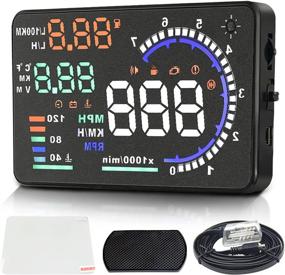 img 4 attached to 🚗 Dagood Multi Color 5.5" Car HUD Display: Advanced Head-up Display for Car with OBDII/EUOBD Interface Plug - Showcasing Vast Car Statistics on Windshield Screen