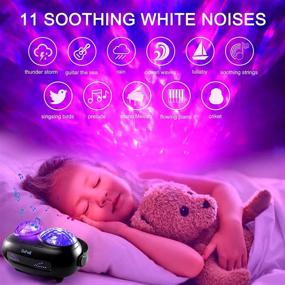 img 2 attached to 🌌 Transform Your Space with the Galaxy Light Projector – Starry Skylight LED Ceiling Lights for Bedroom Decor, Complete with White Noise and Bluetooth Speaker (Black)