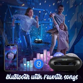 img 1 attached to 🌌 Transform Your Space with the Galaxy Light Projector – Starry Skylight LED Ceiling Lights for Bedroom Decor, Complete with White Noise and Bluetooth Speaker (Black)