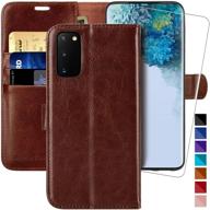 📱 monasay wallet case for samsung galaxy s20 fe 5g (6.5 inch) – flip folio leather cell phone cover with credit card holder and included glass screen protector logo