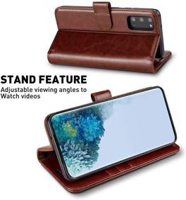 img 1 attached to 📱 MONASAY Wallet Case for Samsung Galaxy S20 FE 5G (6.5 inch) – Flip Folio Leather Cell Phone Cover with Credit Card Holder and Included Glass Screen Protector