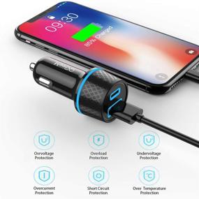 img 1 attached to 🔌 QGeeM 42.5W USB C Car Charger - Power Delivery & Quick Charge 3.0 - 2 Port Fast Charging Compatible with iPhone12/11 Pro/Max/XR/XS/8, iPad Pro/Air, Galaxy S21/10/9