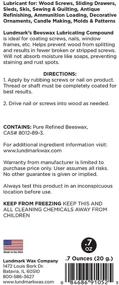 img 1 attached to Lundmark Pure Bee's Wax Lubricating Compound, 🐝 the Ultimate .7-Ounce Solution for Smooth Performance - 9105W7-100