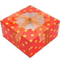 vibrant 8-inch red cake boxes: premium greaseproof packaging for unforgettable delights! logo