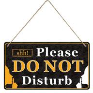 🚪 psler 1 pack do not disturb door hanger sign funny, perfect for therapy, sleep, spa treatment - 11x6.1in pvc hanging sign logo