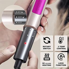 img 2 attached to 🔥 FURIDEN Hair Mini Curling Iron Travel: Compact Ceramic Hair Curler for Short Hair