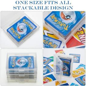 img 2 attached to Clear Empty Plastic Playing Card Deck Storage Box Organizer Holder Case (12 Pieces) - Snaps Closed