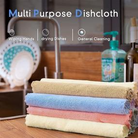 img 2 attached to 🧽 Ultimate Microfiber Cleaning Cloth for Kitchen - Versatile, Soft and Highly Absorbent Towels for Quick-Drying, Long-Lasting Cleaning of House Furniture, Tables, Kitchen Surfaces, and Glass - by DoriHom