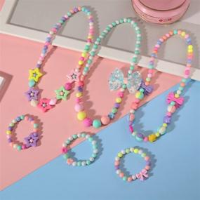img 1 attached to 🌸 Stunning PinkSheep Beaded Necklace Bracelet Jewelry: Eye-Catching Accessories for a Fashionable Look