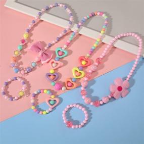 img 2 attached to 🌸 Stunning PinkSheep Beaded Necklace Bracelet Jewelry: Eye-Catching Accessories for a Fashionable Look