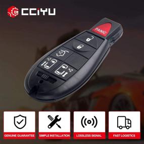 img 2 attached to High-Quality Cciyu 2X Uncut 6 Buttons Keyless Entry Remote Fob Replacement for 08-14 Chrysler/Dodge Vehicles (M3N5WY783X IYZ-C01C)