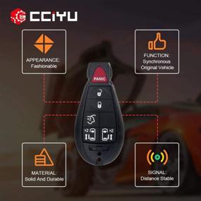 img 1 attached to High-Quality Cciyu 2X Uncut 6 Buttons Keyless Entry Remote Fob Replacement for 08-14 Chrysler/Dodge Vehicles (M3N5WY783X IYZ-C01C)