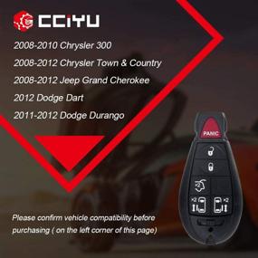 img 3 attached to High-Quality Cciyu 2X Uncut 6 Buttons Keyless Entry Remote Fob Replacement for 08-14 Chrysler/Dodge Vehicles (M3N5WY783X IYZ-C01C)