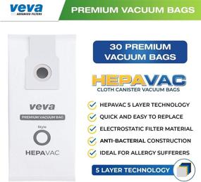 img 3 attached to 🧹 VEVA 30 Pack Premium HEPA Vacuum Bags for Kenmore Sears Upright Vacuum Cleaners Type O - Cloth Bags Work with Part # 53293, 53294