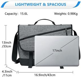 img 2 attached to Durable and Versatile Messenger Bag for Men: VASCHY Water Resistant Laptop Satchel Crossbody Shoulder Side Bag for Work, School, and Business