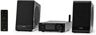🎵 enhance your home theater experience with the lepy m20 desktop hi-fi bluetooth stereo audio amplifier and bookshelf speakers in black logo