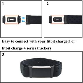 img 1 attached to Высококачественная браслет-анклета для фитнес-трекера Fitbit Charge 4/3/SE - идеально подходит для мужчин и женщин, среднего размера, черного цвета.