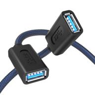 andtobo кабель-удлинитель usb 3.0 female to female - кабель usb 3.0 type a coupler cord, 3.3 фута, темно-синий - высокоскоростной передачи данных логотип