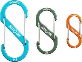 img 3 attached to 🔑 Nite Ize SBA234-A2-R6 Dual Carabiner for Keys and Gear in Orange, Olive, and Blue