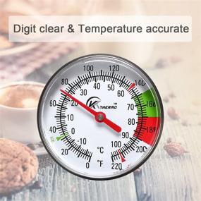 img 3 attached to KT THERMO Instand Read 2-Inch Dial Thermometer: Ideal for Perfecting Coffee Drinks & Chocolate Milk Foam