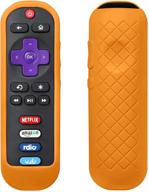 🍊 protective silicone remote cover case for roku rc280 rc282 - tcl tv remote controller - orange logo