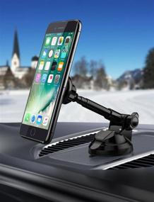 img 3 attached to 📱 Dashboard Magnet Car Phone Holder - Ultra Stable Cell Phone Mount with Optimized Fit for iPhone, Samsung, Huawei, Google, LG & More