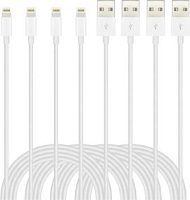 img 2 attached to IDISON iPhone Charger Lightning Cable 4Pack(6/6/6/6ft) Fast Charging Cord Apple MFi Certified - Compatible with 🔌 iPhone 11 Pro X XR XS MAX 8 Plus 7 6s 5s 5c, iPad Air, iPod, Grey