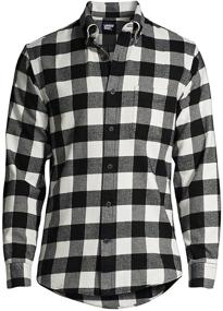 img 2 attached to Classic Flagship Flannel Shirts for Men by Lands End