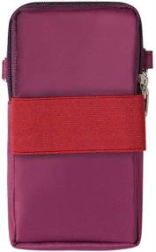 img 3 attached to Purple Cross Over Body Bag with Cellphone Purse Wallet, Shoulder Pouch, Wristlet Armband for Samsung A20, A21, A11, A50, Note 20 Ultra, S20 Ultra 5G, S20 Plus, LG V60 ThinQ, Stylo 6, 5, K51, Moto G Stylus, G7 Power