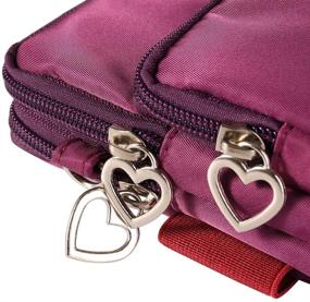 img 2 attached to Purple Cross Over Body Bag with Cellphone Purse Wallet, Shoulder Pouch, Wristlet Armband for Samsung A20, A21, A11, A50, Note 20 Ultra, S20 Ultra 5G, S20 Plus, LG V60 ThinQ, Stylo 6, 5, K51, Moto G Stylus, G7 Power