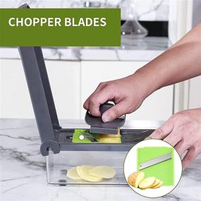 img 1 attached to 🔪 Effortless and Versatile ChefHachiro Vegetable Chopper Dicer: The Ultimate Kitchenware Combo for Efficient Meal Prep with Stainless Steel Blades