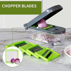 img 2 attached to 🔪 Effortless and Versatile ChefHachiro Vegetable Chopper Dicer: The Ultimate Kitchenware Combo for Efficient Meal Prep with Stainless Steel Blades