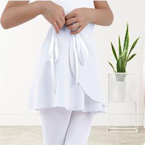 img 2 attached to Soudittur Chiffon Dance Skirt - Ballet Wrap Skirts for Toddler, Girls, and Women