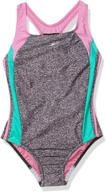 👙 speedo girls' swimsuit: one piece infinity splice thick strap swimwear logo