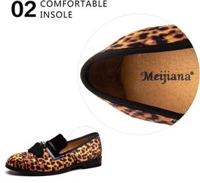 img 2 attached to 👞 MEIJIANA Vintage Leather Slip-On Loafers for Men's Shoes