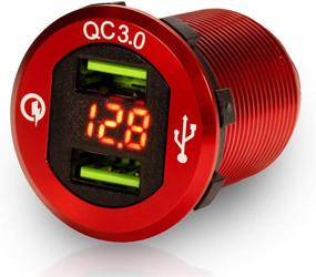img 4 attached to Charger Aluminum Waterproof Voltmeter Motorcycle Car Electronics & Accessories