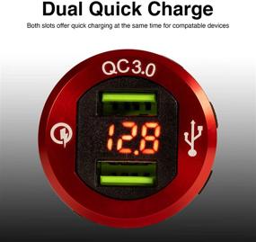 img 2 attached to Charger Aluminum Waterproof Voltmeter Motorcycle Car Electronics & Accessories