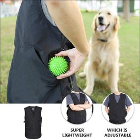 img 1 attached to 🐶 POPETPOP Dog Training Vest for Handlers - Protective Cloth with Multiple Pockets - Professional Obedience Vest for Dog Trainers & Pet Owners - Size M