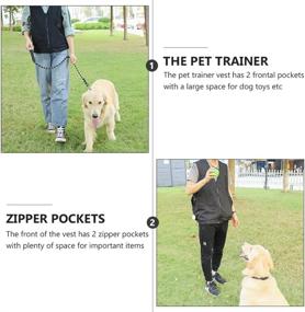 img 3 attached to 🐶 POPETPOP Dog Training Vest for Handlers - Protective Cloth with Multiple Pockets - Professional Obedience Vest for Dog Trainers & Pet Owners - Size M